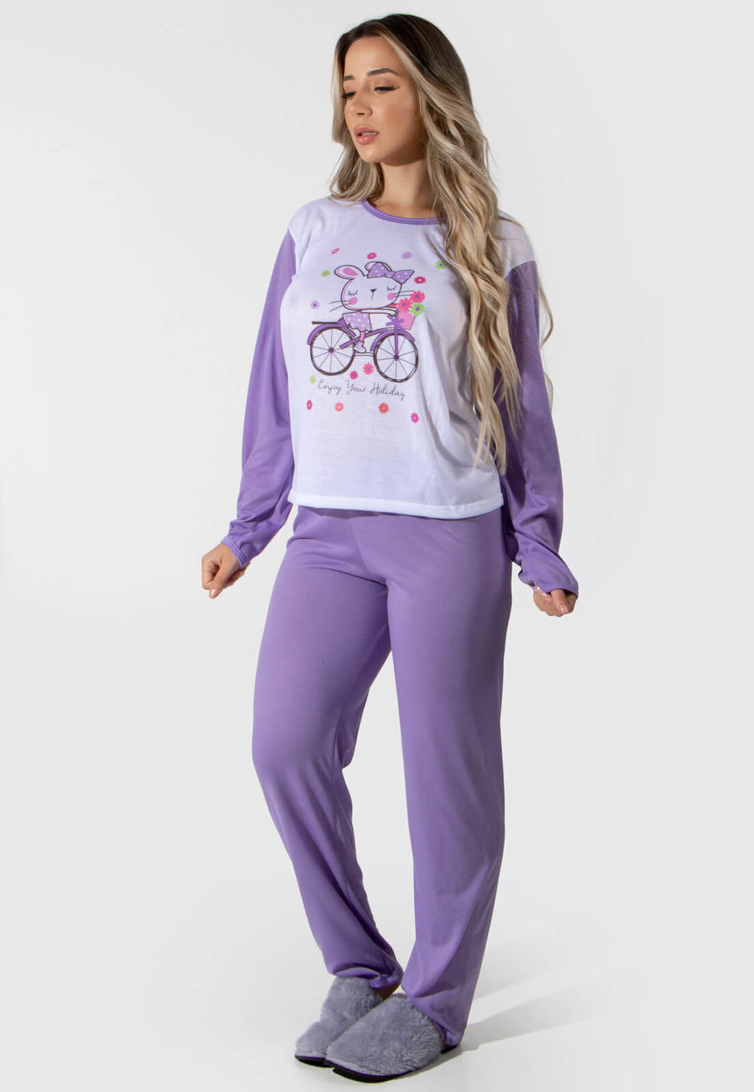 Pijama Longo Lilás